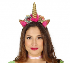 Deluxe Unicorn Headband with Golden Horn