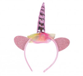Children's pink unicorn headband