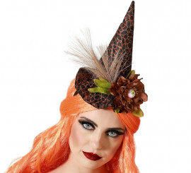 Light Brown Mini Witch Hat Headband