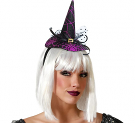 Mini Purple Witch Hat Headband