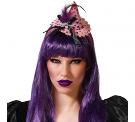 Pink Mini Witch Hat Headband