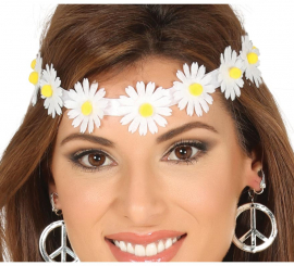 Headband or Ribbon with White Flowers