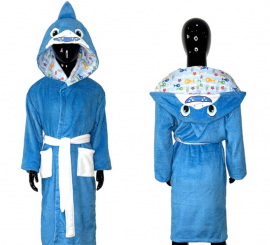 Blue Shark Sandy Bathrobe Costume for Children