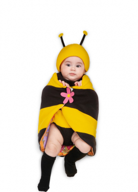 Fato de abelha Maya com manta para bebê
