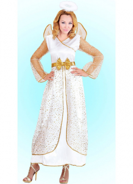 Fato de anjo dourado glamoroso feminino