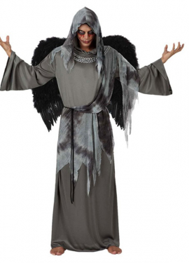 Black angel costume for men size ML