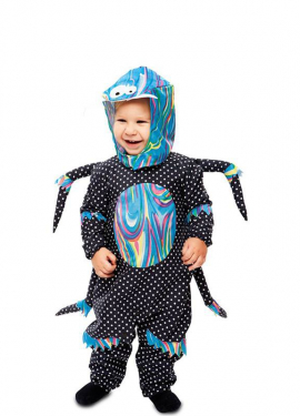Fato de aranha multicolor para bebé