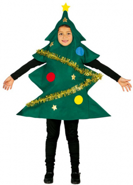 Fato de árvore de natal para menino e menina