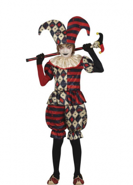 Fato clássico de arlequim de diamante para menino