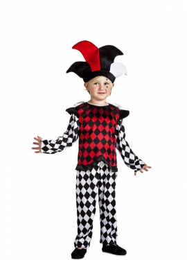 Fato de arlequim para menino