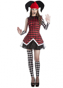 Fato de arlequim para mulher