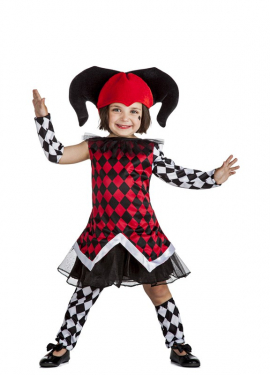 Fato de arlequim para menina