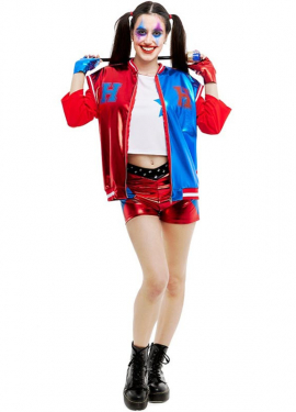 Fato de Arlequina Perigosa para mulher