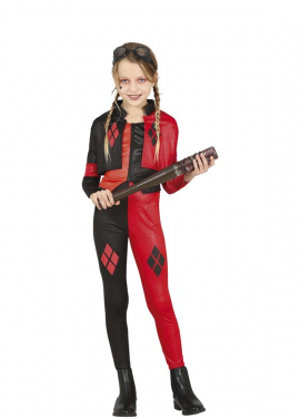 Fato de Arlequim Perigoso para menina