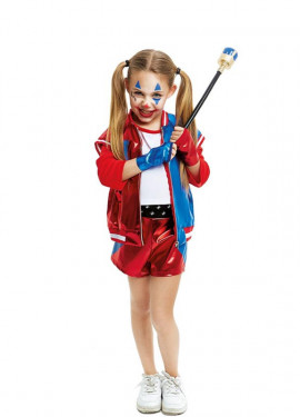 Fato de Arlequina Perigosa para menina e adolescente