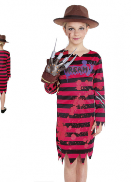 Fato de assassino de pesadelo para menina