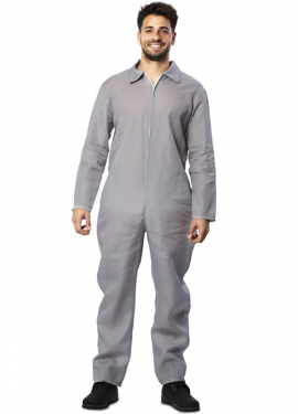 Gray Work Jumpsuit Assassin Costume for Men