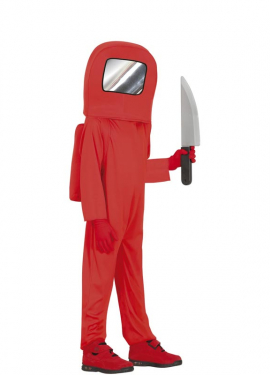 Fantasia de astronauta do Kids Red Imposter
