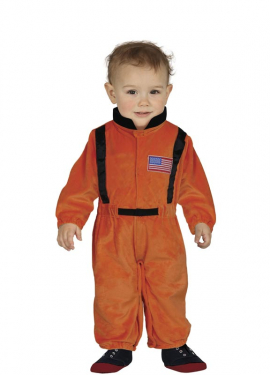 Fato de astronauta laranja para bebé