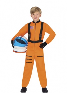 Fato de astronauta laranja para criança