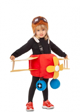 Fato de avião vermelho para crianças