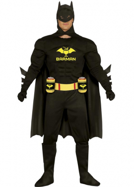 Fato de barman com capuz masculino