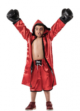 Fato de Boxer vermelho para menino