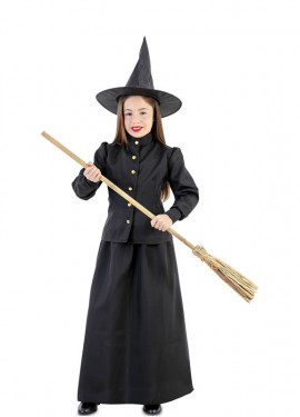 Classic Witch Costume in Black for Girl