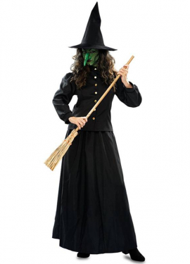 Fato de bruxa clássico para mulher