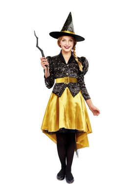 Golden Witch Costume for Girl