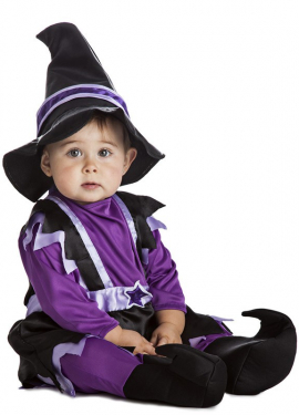 Fato de bruxa lilás para bebês