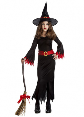 Fato de bruxa com espinhos para menina