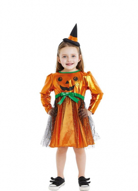 Baby Pumpkin Witch Costume for girl and baby