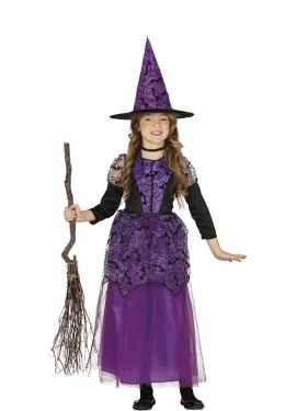 Little Lilac Witch Costume for Girl