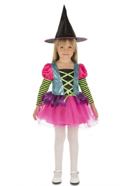 Fato de bruxa de teia de aranha para menina