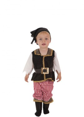 Fato de bucaneiro listrado bebê