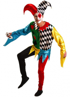 Medieval Court Jester Costume for Men