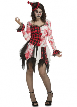 Fato de diabólico Jester para mulher