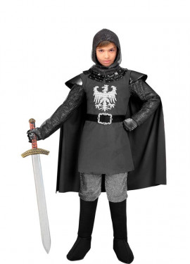 Fato de Cavaleiro Águia Cinzenta com capa para criança