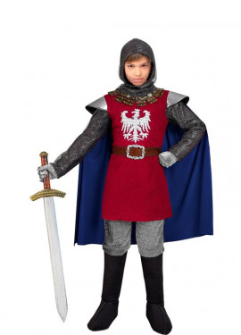 Fato de Cavaleiro Águia Vermelha com capa para criança