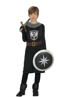 Black Medieval Knight costume for children
