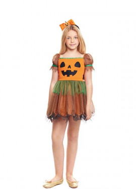 Fato de abóbora para menina