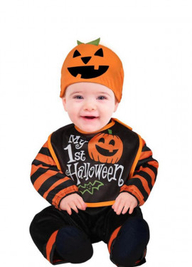 Primeira Fato de abóbora de Halloween para bebê