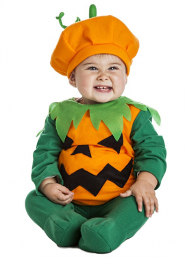 Fato de abóbora para bebé