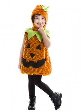 Fato de abóbora recheada para menina