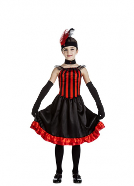 Red and black Can Can costume for girls