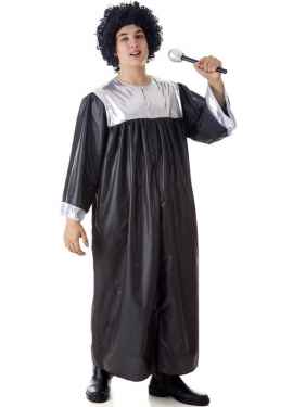 Fato de Cantor Gospel Prateado Masculino