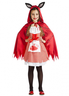 Fato de Chapeuzinho Vermelho para menina