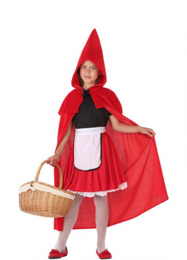 Fato de Chapeuzinho Vermelho para menina