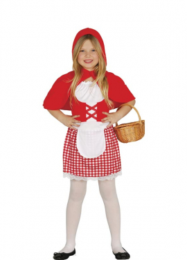 Fato de Chapeuzinho Vermelho para menina
